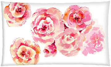 Housse de coussin rectangulaire 30x50 roses - Les rêveuses - cats&green tea